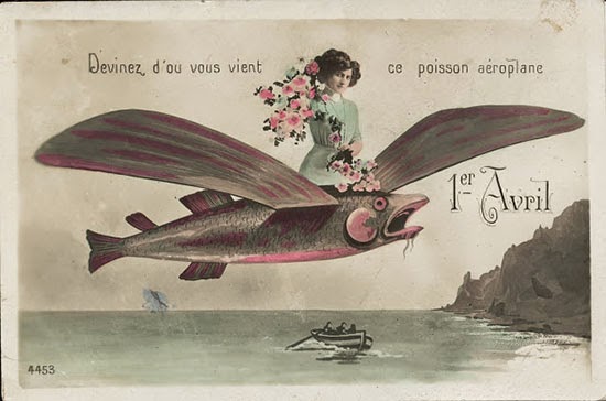 Vintage French April Fools' Day Postcard (1)