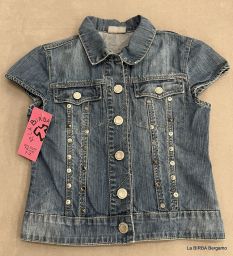 GIUBBINO JEANS SMANICATO