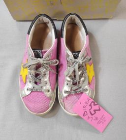 SNEAKERS SUPER STAR CLASSIC WITH LIST PINK FLUO GOLDEN GOOSE