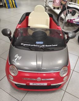 AUTO ELETTRICA FIAT500 6V CON RADIOCOMANDO