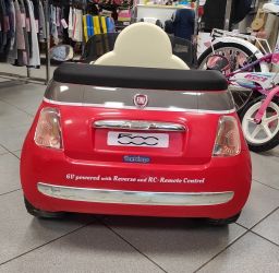 AUTO ELETTRICA FIAT500 6V CON RADIOCOMANDO