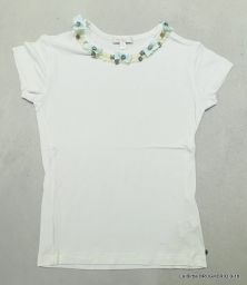 MAGLIA M/C MISS GRANT CON STRASS E APPLICAZIONI