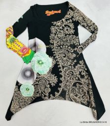 VESTITO DESIGUAL COTONE