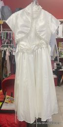 ABITO COMUNIONE BIANCO LATTE C/BOLERO