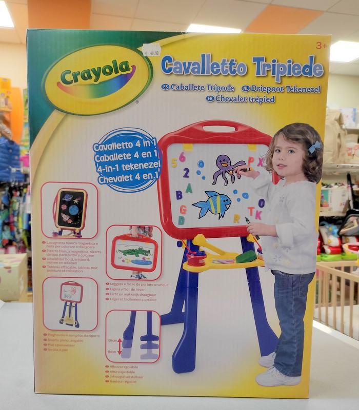LAVAGNA CON CAVALLETTO TRIPIEDE CRAYOLA NUOVA