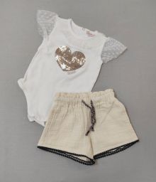 MAGLIA/BODY M/C SANGALLO + SHORT PRENATAL