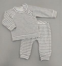 COMPLETO SPUGNA RIGATO GRIGIO BENETTON