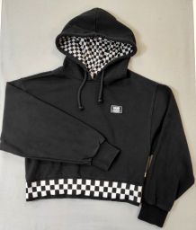 FELPA CROPPED GARZATA C/CAPP VANS
