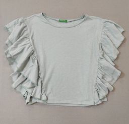 TOP CROPPED C/MANICHE A VOLANT BENETTON