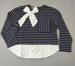 TOP M/L RIGATO C/FIOCCO SANGALLO POPOMMO