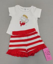 COMPLETO MAGLIA M/C + SHORT RIGATI MINIBANDA