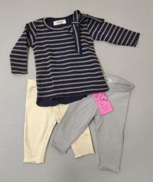 ABITO M/L RIGATO + LEGGINS POPOMMO 2PZ