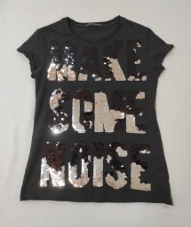 MAGLIA M/C C/PAILLETTES SISLEY