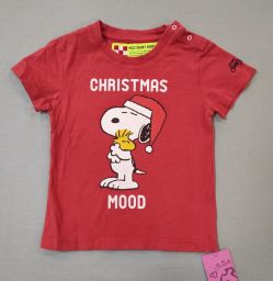 MAGLIA M/C SNOOPY CHRISTMAS MC2 SAIN BART