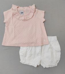 MAGLIA M/C PETIT BATEAU + SHORT PALLONCINO