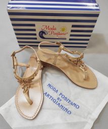 SANDALI INFRADITO C/PIETRE NATURALE MODA POSITANO NUOVI