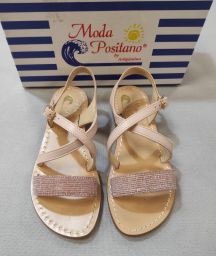 SANDALI LUREX ROSA MODA POSITANO