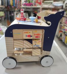 CARRELLO PRIMI PASSI IN LEGNO BALENOTTERA SMALL FOOT LEGLER