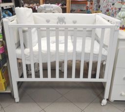 LETTINO CO - SLEEPING BIANCO + MATERASSO E RIVESTIMENTO TESSILE ERBESI