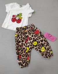 MAGLIA M/C + PANTALONI GARZATI MACULATI MOUSSE DANS LE BOUCHE