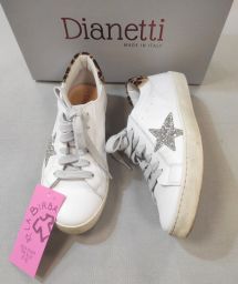 SNEAKERS PELLE C/LACCI DIANETTI