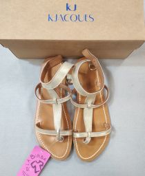 SANDALI PELLE DORATI KJACQUES SAINT TROPEZ COME NUOVI