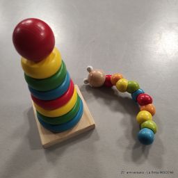 ANELLI E VERME  LEGNO