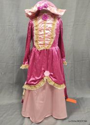 COSTUME CARNEVALE DAMINA DELLE ROSE 3-5 ANNI