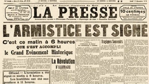 Finisce la Prima Guerra Mondiale