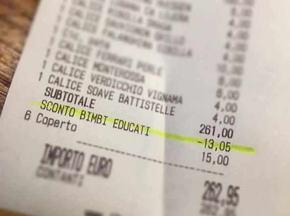 Sconto bimbi educati: se fanno i bravi, il conto all’enoteca è più basso